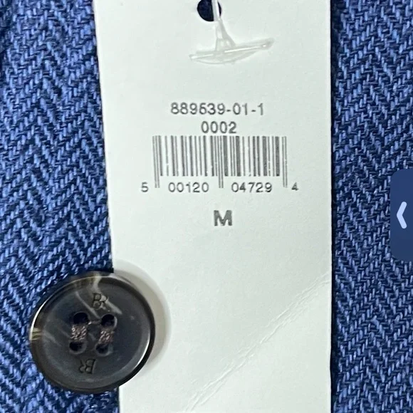 Banana Republic 2pc Linen Set Men’s M 31x30 Blue Shirt Jacket & Pants Flat NWT
